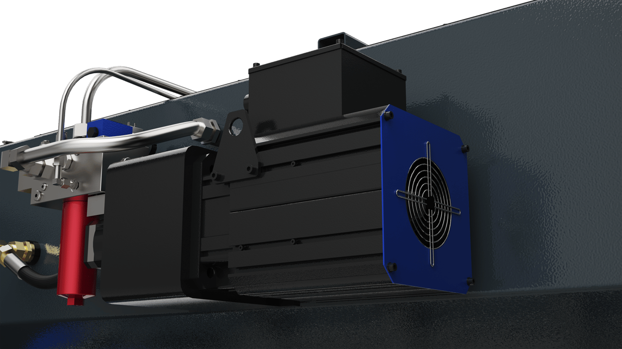 Servo motor system for CNC press brake