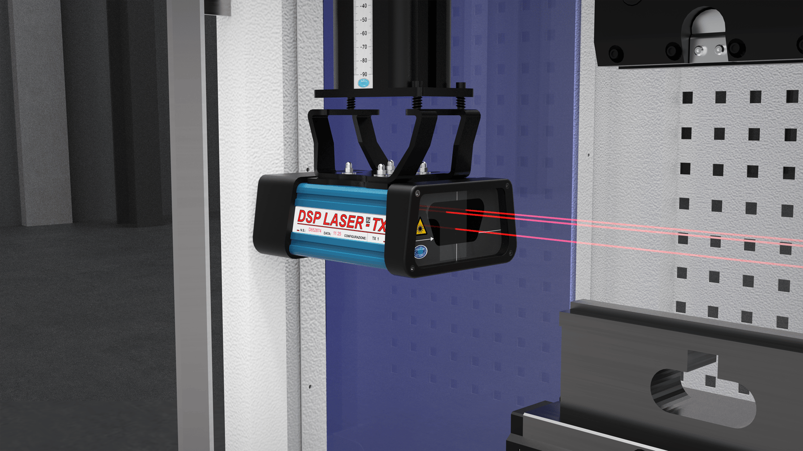 Laser safety protection device on press brake